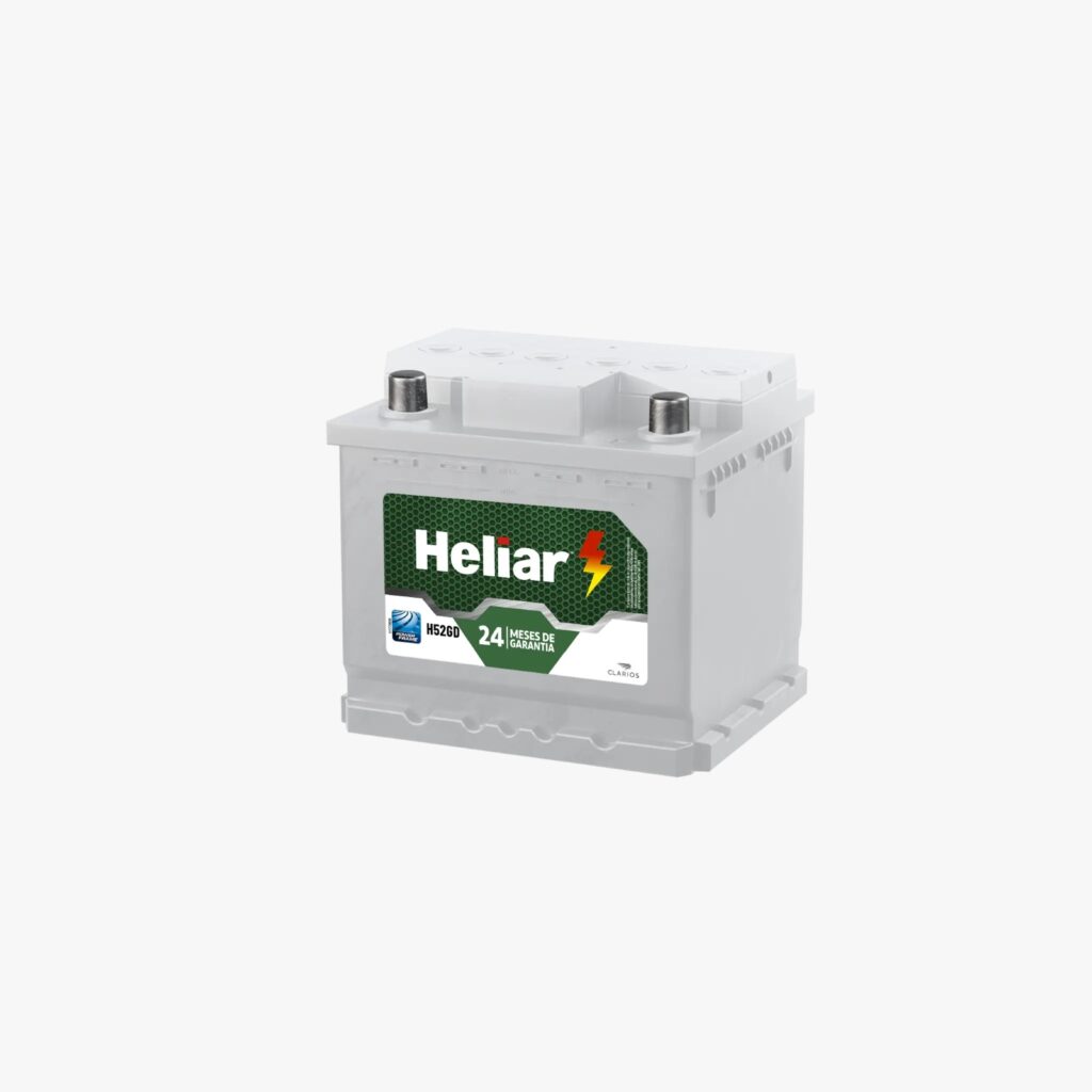 H52GD: 52Ah - Baterias Automotivas Heliar Convencional