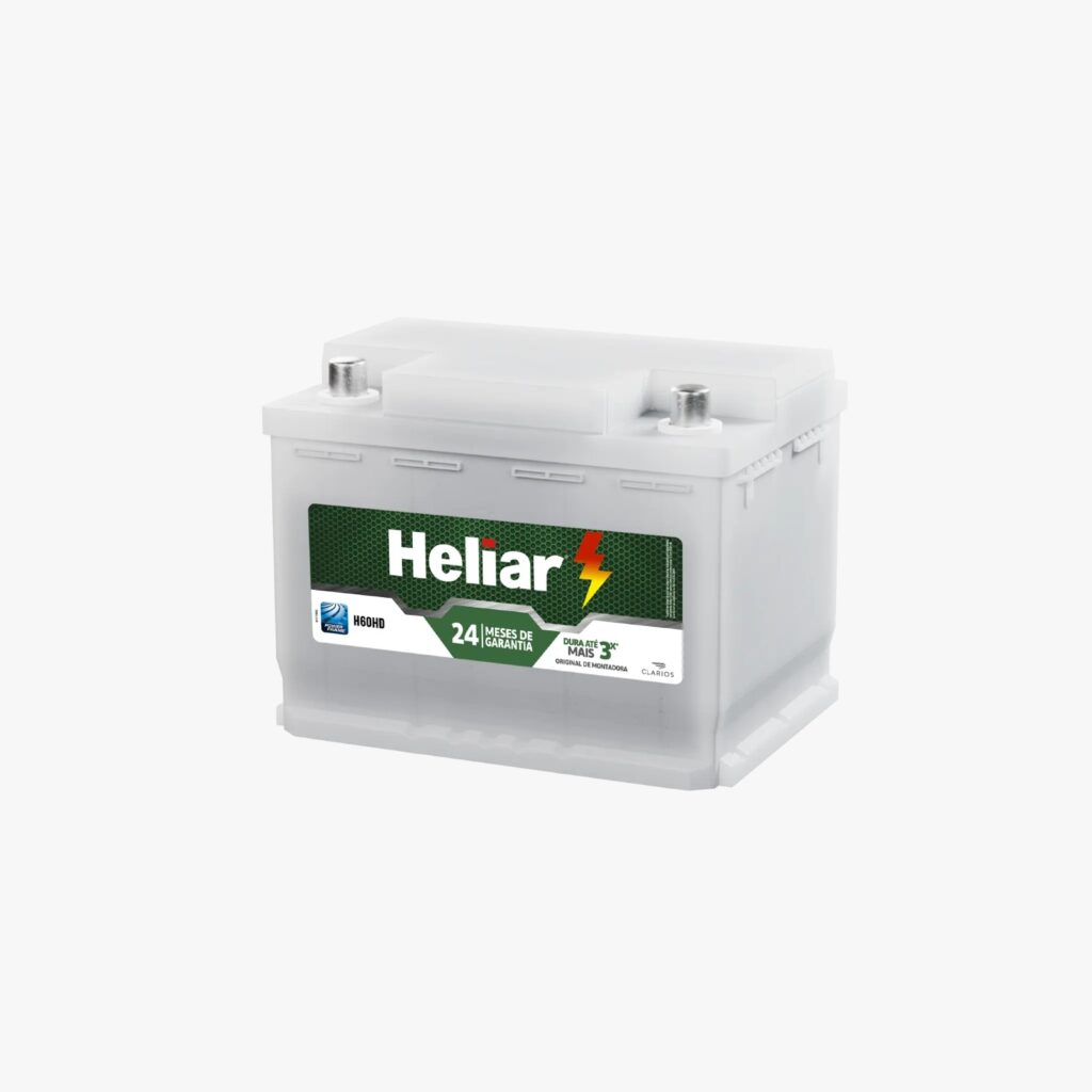 H60HD: 60Ah - Baterias Automotivas Heliar Convencional