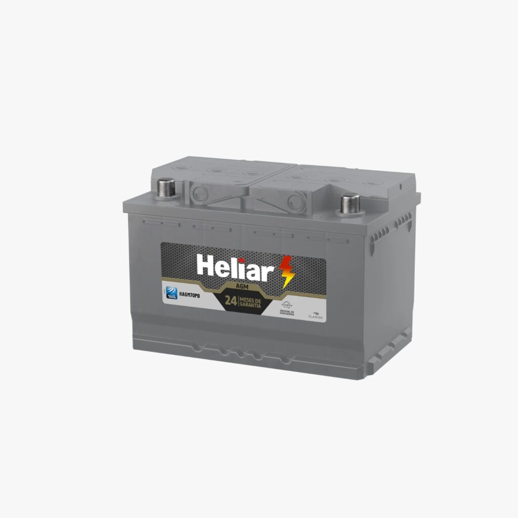 Bateria Heliar AGM 70Ah - HAGM70PD - Garantia 24 meses