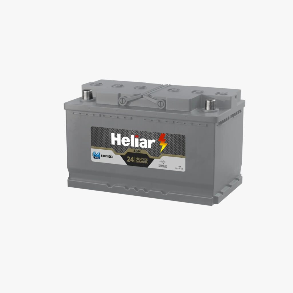 Bateria Heliar AGM 80Ah - HAGM80KD - Garantia 24 meses