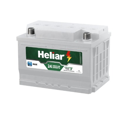 H60DE: 60Ah - Baterias Automotivas Heliar Convencional