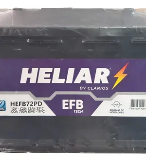 Bateria Start-Stop Heliar 72Ah EFB | Troca Grátis no Local