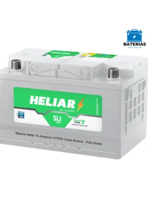 Bateria Heliar 75 Amperes | Troca Grátis no Local