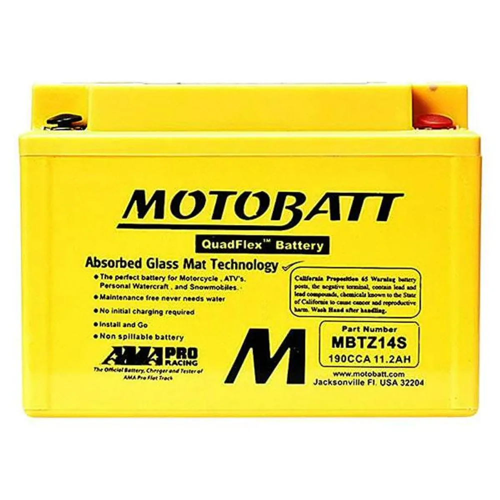 Bateria Motobatt MBTX14S AGM 12V 16Ah - QuadFlex