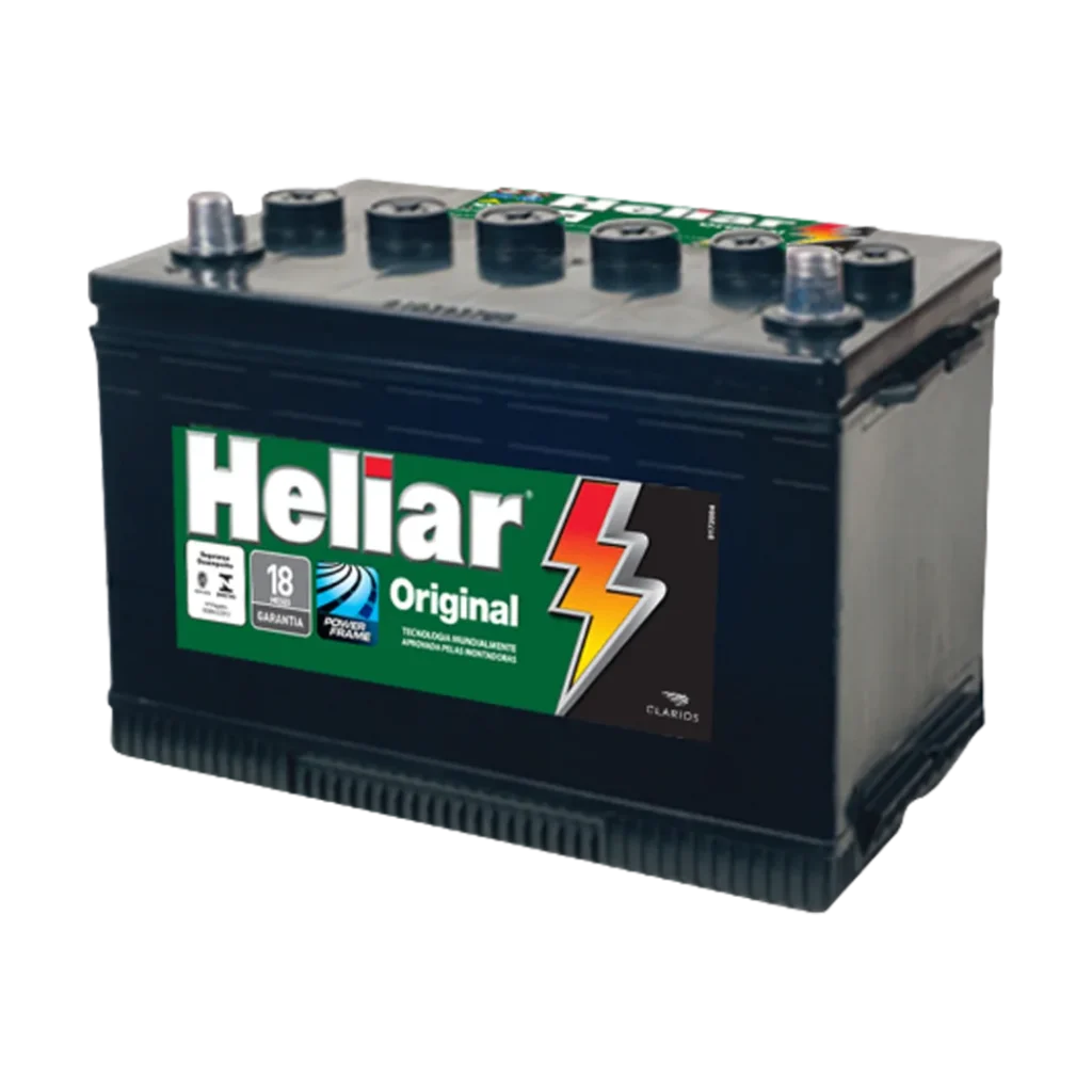 Bateria Heliar 75 Amperes | Troca Grátis no Local