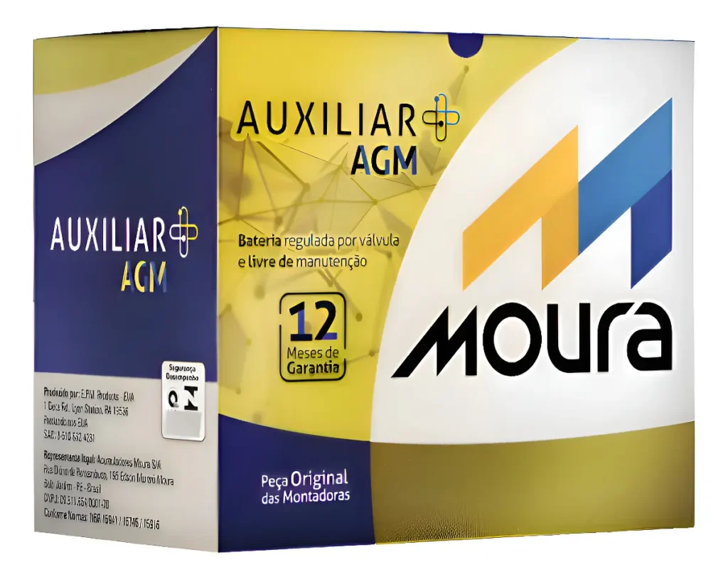 Bateria Moura Auxiliar MX12E | Pronta Entrega