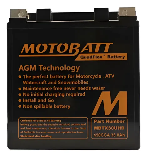 Bateria Motobatt Mbtx30u-hd - Agm Quadflex