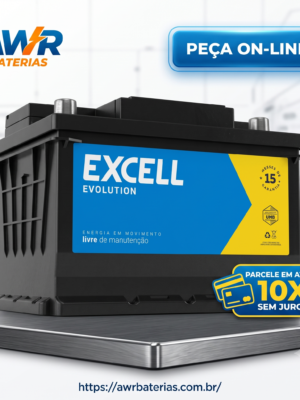 Bateria Excell 75 Amperes | Troca Grátis no Local