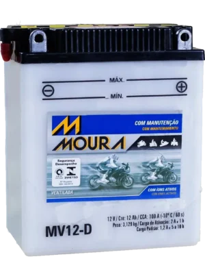 Bateria Moura MV12-DI Moto (YB12AL-A) | Pronta Entrega