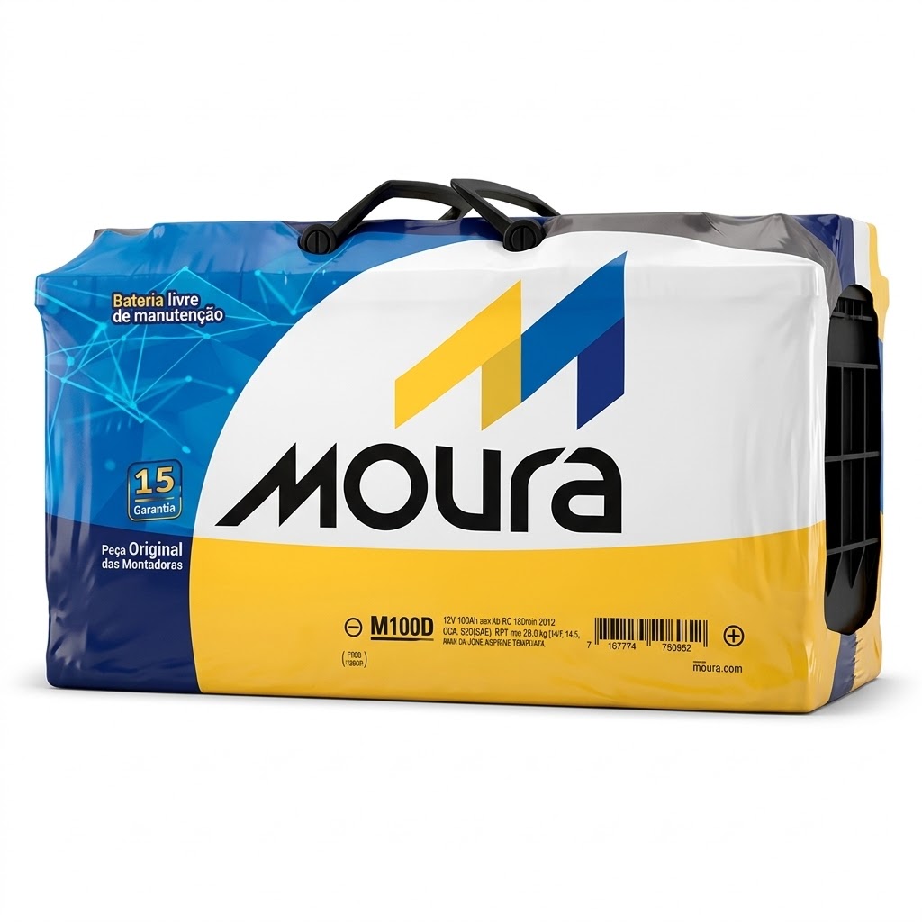Bateria Moura Automotiva M100QD - Entrega e Instalação Grátis